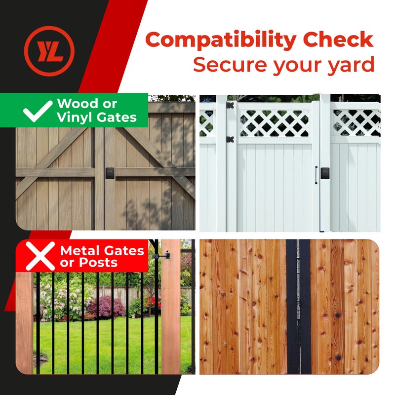 Yardlock Gate Lock â€“ Secure Keyless Fence Lock and Latch with 2-Way Access â€“ Strong Durable System for Theft Prevention and Home Security, Easy Installation on Wood or Vinyl Gates/Fences (Regular â€“ 1-Pack) - Image 2